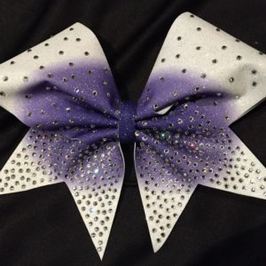 Ombre Center with Tail to Loop Rhinestone fade Bow
