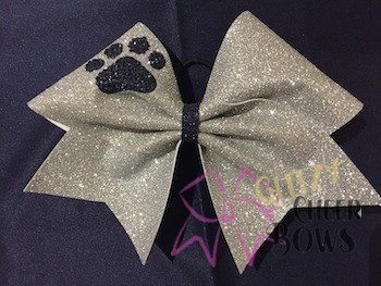 SOLID GLITTER WITH RHINESTONE/GLITTER PAWPRINT