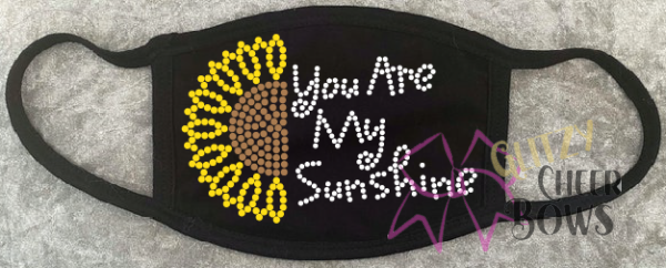 YOU ARE MY SUNSHINE SUNFLOWER Rhinestone Mask